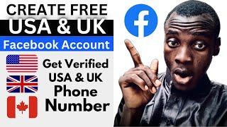 How to Create USA Facebook Account || FREE USA & UK Phone Number