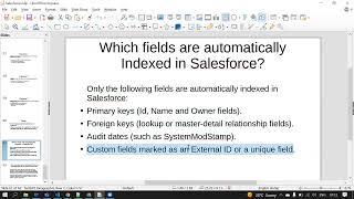 Which fields are automatically Indexed in Salesforce And What is an external ID in Salesforce