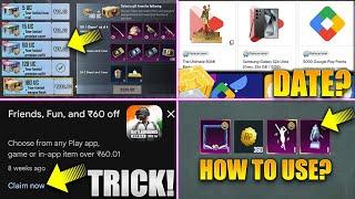 HIDDEN TRICK! GOOGLE PLAY EVENT RESULT DATE || CUSTOM PACK TRICK + BONUS UC || HOW TO PLACE STATUE?