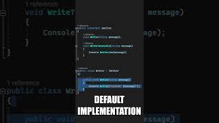 C# Interfaces With Default Method Implementations #shorts