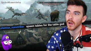 Skyrim Speedrun, but Twitch Chat can spawn anything (VOD)