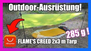 FLAME'S CREED 2x3 Meter Ultralight-Tarp von AliExpress | Review