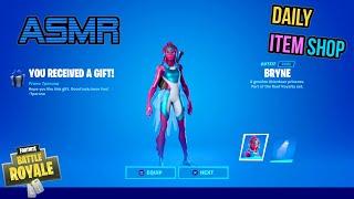 ASMR | Fortnite NEW Bryne Gift Present! Daily Item Shop Update  Relaxing Whispering 