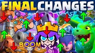 The BIGGEST BALANCE UPDATE in Clash Royale History! (Final Changes)