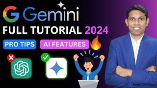How to Use Gemini AI by Google. Google Gemini 2024 Complete Tutorial in Hindi With Amazing Features.