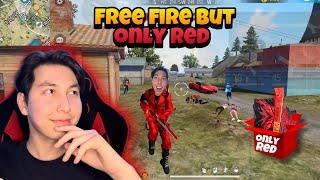 Free Fire but ONLY RED  | Only Red Challenge | Mehdix Free Fire