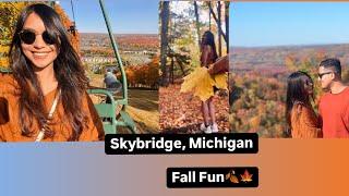 SkyBridge Michigan, World's longest timber towered suspension bridge, Chair lift & Tunnel of Trees.