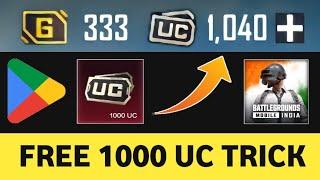 Playstore Free 1000 UC | Bgmi Free UC Trick | PUBG Free UC | How To Get Free UC in BGMI