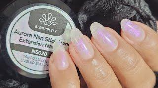 BORN PRETTY Aurora Non Stick Hand Extension Nail Gel  #bornpretty #aurora #nonstick #extension #gel