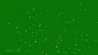 golden yellow particle green screen video