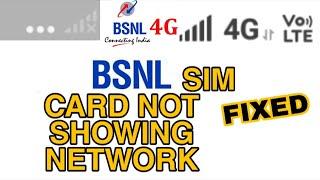 How to fix BSNL sim not showing network problem 2023