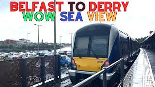 Belfast to Derry Train Wow costal view's,Tickets,Train and city tour   4K