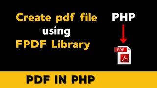 create pdf in php using fpdf || generate pdf in php with mysql  - 2019 || Coding Juice