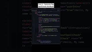 Textarea Tag - Disable Spellcheck and Default Spellcheck with Example! #htmlform #codewithmayur