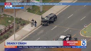 Pedestrian fatally struck by SUV in Rowland Heights area