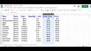 How to Sort Price Data From Most Expensive to Least Expensive in Google Sheet. #sort #sheet #dataset