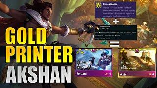 Gold Printer Akshan makes 3 starring 4 costs so easy | TFT Highlight