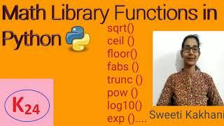 Mathematical functions in Python