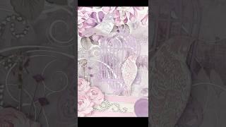 Vintage Lavender & Lace  Shabby Chic Birthday Card