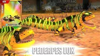 NEW LEGENDARY PEDERPES LUX MAX LEVEL 40 | JURASSIC WORLD THE GAME