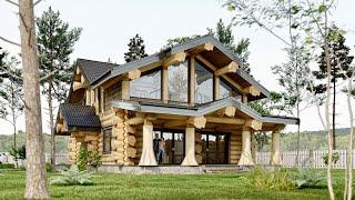 Построили удивительный деревянный дом. Пошаговый процесс строительства