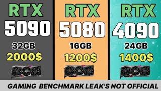 RTX 5080 VS RTX 5090 VS RTX 4080 GAMING BENCHMARK LEAK'S NOT OFFICIAL TEST, RTX 5080 GAMING