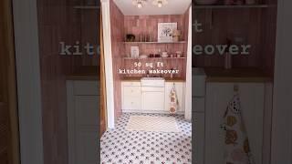 the pink tiled kitchen of my dreams 🫶 #diy #kitchenreno #kitchenette