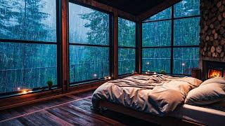 Sounds Rain and Thunder on Window  Overcome Insomnia, Relax, Study, Meditation, Sleep Quickly