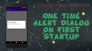 Android One time Alert Dialog on Startup | Android Studio Tutorial | 2020