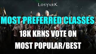 MOST PREFERRED CLASSES - MOST POPULAR/BEST VOTE - Lost Ark