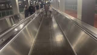 NIGHT TAKE: MontgomeryKONE Moving Walkways North Parking Garage Universal Orlando Resort-Orlando FL