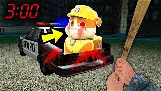 WHAT HAPPENED TO RUBBLE AT 3 NIGHT PAW PATROL ONLINE BATTLE CHASE VS ICE SCREAM 5 (Garry's Mod)