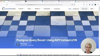 5mins of Postgres E45: IN lists vs ANY operator: Bind parameters and performance