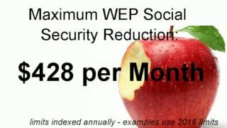 Social Security Windfall Elimination Provision Info (WEP)