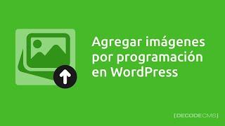 Agregar imágenes por programación en WordPress