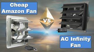 Testing Cheap Amazon 14" Exhaust Fan Against 14" AC Infinity Fan