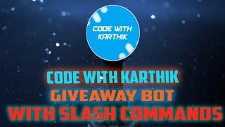 how to make giveaway bot  with slash command's without coding mobile/pc