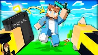 Using DEATH NOTE to SURVIVE a MANHUNT in MINECRAFT!?!