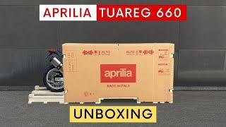 Aprilia Tuareg 660  Unboxing | mit Sound-Check  und Zubehör