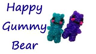 Happy Gummy Bear Tutorial by feelinspiffy (Rainbow Loom)