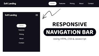 Responsive Navbar HTML CSS, Responsive Navbar HTML CSS JavaScript