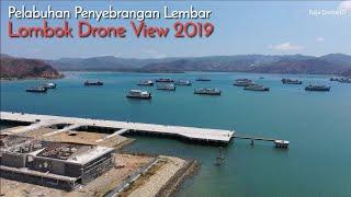 Pelabuhan Penyebrangan Lembar - Lombok Drone View 2019