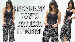 Free Pattern Sew Along- Trendy Wrap Around Palazzo Pants Tutorial