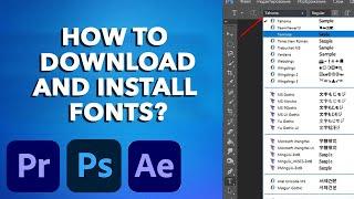 How to install fonts into Adobe Premiere Pro? Where to find the cool fonts?