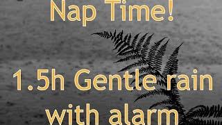 Gentle summer rain 1,5 hours + 1 min wake- up buzzer - Best Ambient sounds for napping