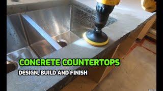 HOW TO MAKE "POURED-IN-PLACE" CONCRETE COUNTERTOPS--HOW TO BUILD THE FORMS / POUR CONCRETE & FINISH