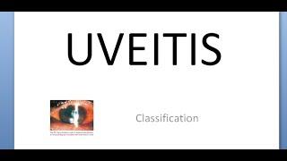 Ophthalmology 159 a Uveal Tract Anatomy Uvea Uveitis Classification eye What is classify parts