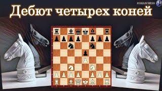 Chess for beginners. Opening trap. The four knights game