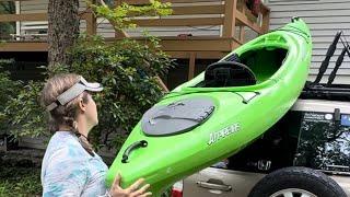 Loading a Kayak Solo / J-hook Kayak racks SUV rooftop car-topping by yourself