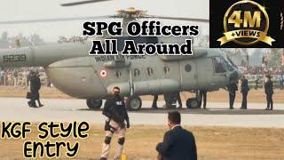 SPG officers & PM Narendra Modi Grand Entry in KGF Style Under IAF & SPG Security in Mi17 Helicopter